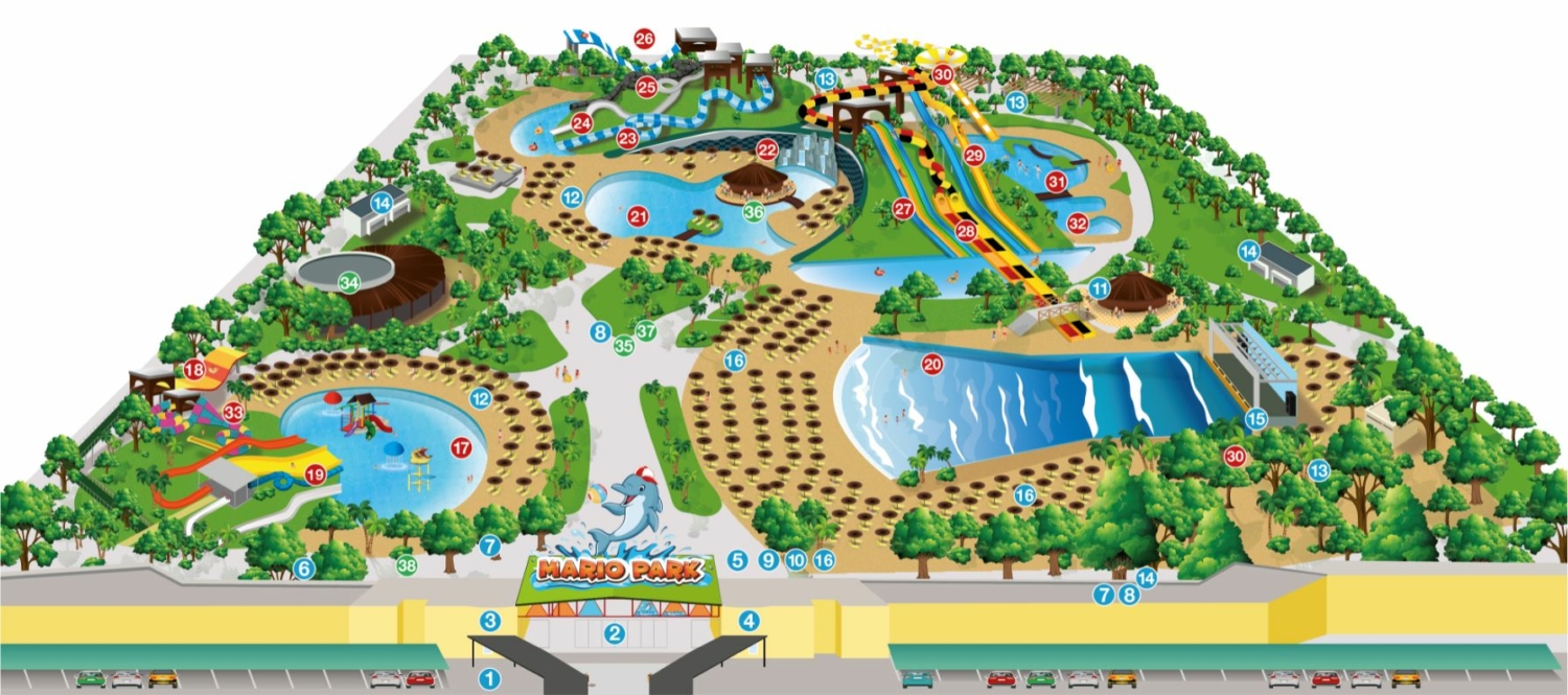 Mapa del parque - Mario Park